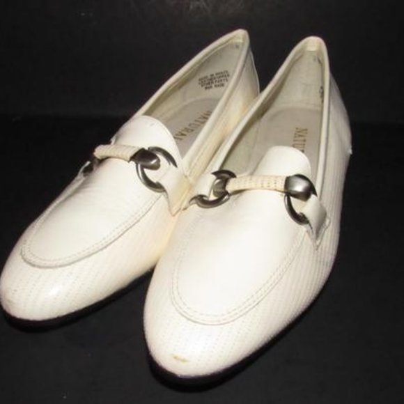 Naturalizer White Patent Loafers Bamboo Horse-bit - Picture 5 of 7